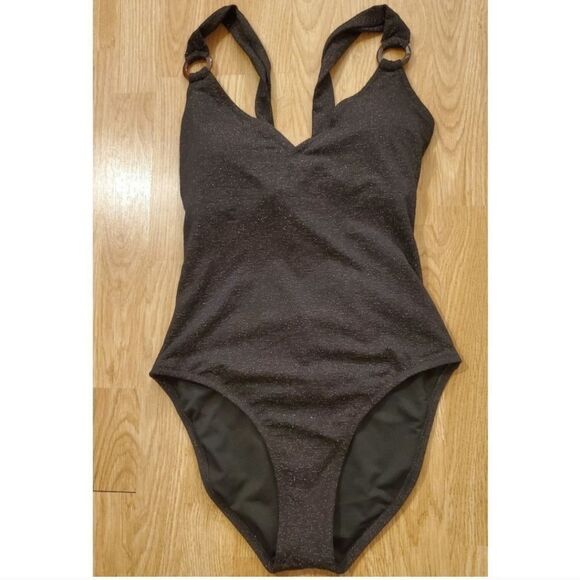 Jessica Simpson sparkling fabricShining Star O-Ring One-Piece women's Swimsuit - Picture 13 of 16